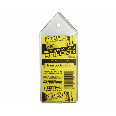 Registration Label Holder