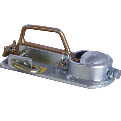 Trailparts Coupling - Lever type steel - 2 in 1 - zinc plated - bolt on