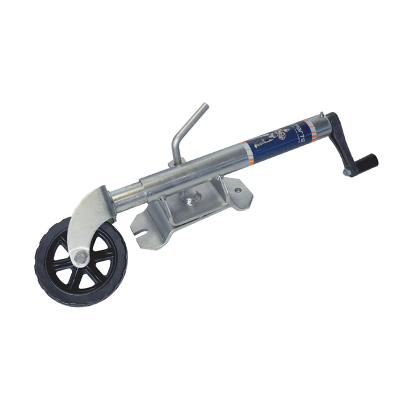 150kg Capacity Jockey Wheel - 6\" plastic wheel - Swivel Mount - bolt on -Trailparts