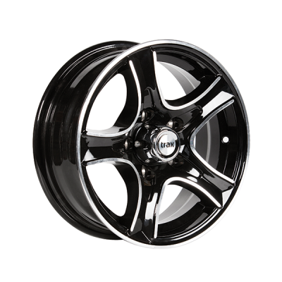 Treadway Alloy Trailer Rim 14\"x 5.5\" - Razor Black - 5 x 4.5\" PCD