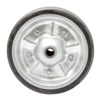 Trojan Jockey Wheel Only - 200mm Steel & solid rubber tyre