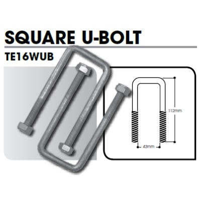 CM Wobble Roller - U-Bolts 43x112mm M10