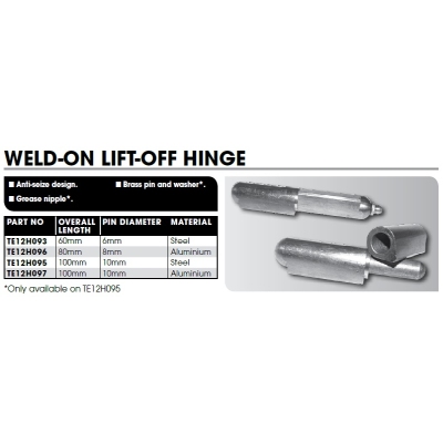 CM Door Hinge - Weld on  Lift off