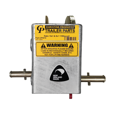 1150kg Capacity Boat Trailer Winch - 10:1/5:1 Ratio - 2 Handles - Christine Products_3