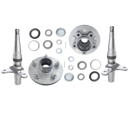 1750kg Non-Braked (Bolt-on Brake Rotor Ready) - 5x4.5\" PCD - Trojan Hub & Stub Axle Kit