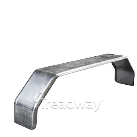 200mm x 1500mm - Tandem Square Mudguard - Plain Steel 1.6mm - Suits 13\" Wheels - Pair