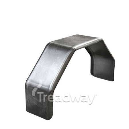200 x 740mm - Single Square Mudguard - Plain Steel 1.6mm - Suits 13\" Wheels - Pair