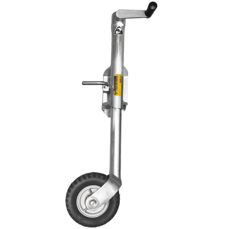 250kg Capacity Jockey Wheel - 190mm Alloy Wheel - Bolt On - Side Wind - Christine_2