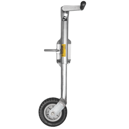 250kg Capacity Jockey Wheel - 190mm Nylon Wheel - Bolt On - Side Wind - Christine_2