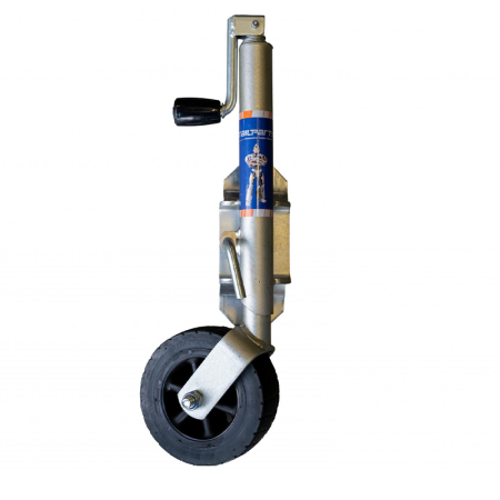 250kg Capacity Jockey Wheel - 7\" Plastic Wheel - Rubber Tyre - Swivel Mount - 2 Bolt - Trailparts_1