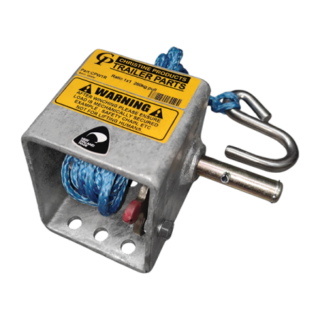 260kg Capacity Boat Trailer Winch - 1:1 Ratio - Rope - Christine Products_3