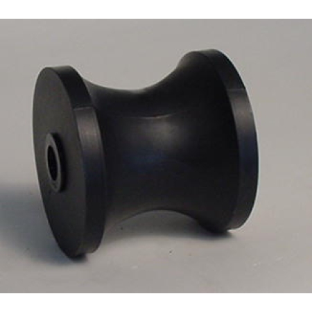 Marin-X Curved Keel Rollers - 081mm - Black Rubber (Nylon Bushes)