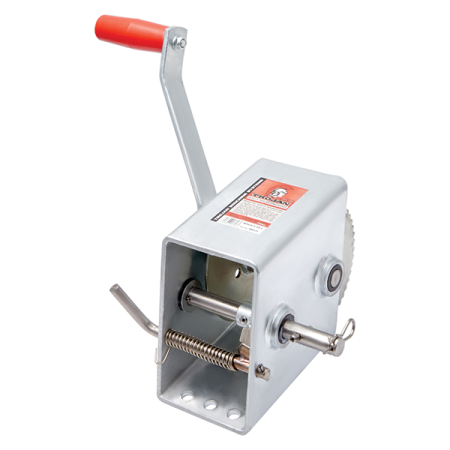 750kg Capacity Boat Trailer Winch - 5:1/1:1 Ratio - Wire Cable - Trojan_3