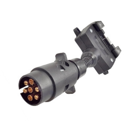 Trojan 7 Pin Round Male (Vehicle) to 7 Pin Flat Female (Trailer End)_1