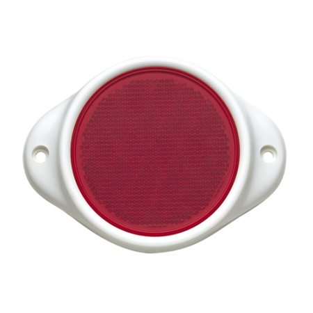 Narva Reflector Red 80mm Round Dual Hole