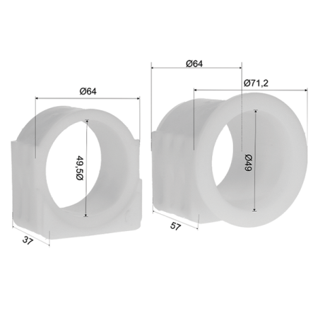 ALKO Euro Coupling Draw Tube - Bushes_2