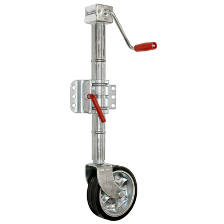 400kg Capacity Jockey Wheel - 200mm Rubber/Steel - Side Wind - AL-KO_1