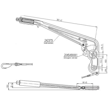 ALKO Ratchet Handbrake Assembly to fit 90S or old 161S Hitch_2
