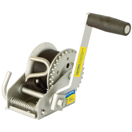 300kg Capacity Boat Trailer Winch - 3:1 Ratio - Rope or Webbing - Atlantic Winch_2