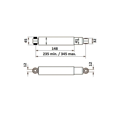 BPW Caravan Axle Shock Absorber- 1300-1800kg_2