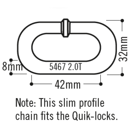 CM Trailer - 8mm Safety Chain & Galvanised Shackle_2