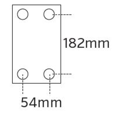 Coupling Mounting Plate 182x54mm_3