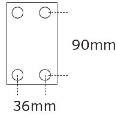 Coupling Mounting Plate 90x36mm_3