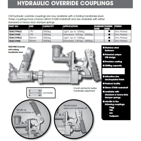 CM Coupling - Override - Hydraulic Braking - 2500kg_2
