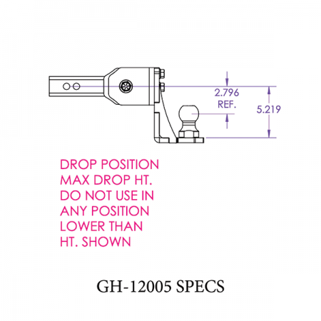 Glyder Light Torsion Hitch - 6\" Drop - 2” Shank - 3500kg_2