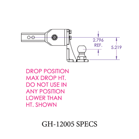 Glyder Torsion-Flex Hitch - 100-250kg Tongue Weight - 3500kg - 6\" Drop_2