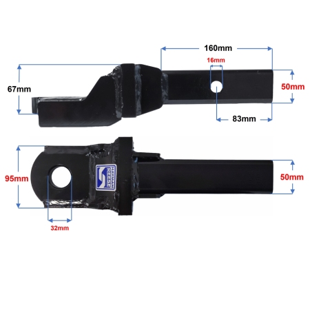 Hayman Reese Towball Mount 21314 - 4500kg - 67mm Drop - 1 1/4\" (32mm) Towball Shank Diameter_3