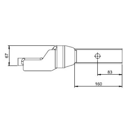 Hayman Reese Towball Mount 21314 - 4500kg - 67mm Drop - 1 1/4\" (32mm) Towball Shank Diameter_2