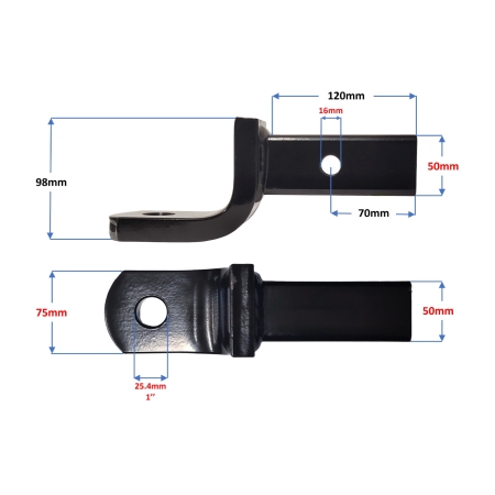 Hayman Reese Towball Mount 65111 - 3500kg - 98mm Drop - 120 mm Shank 1\" TB Shank_4