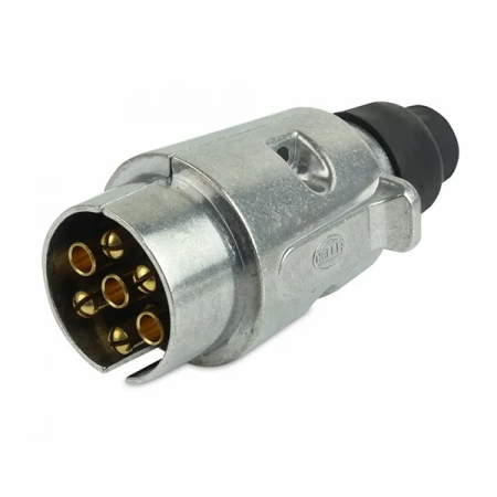 Hella Trailer Plug - 7 Pin Large Round Plug - Metal_1