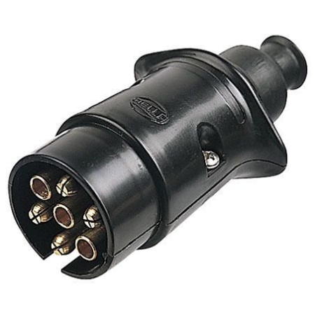 Hella Trailer Plug - 7 Pin Round Plastic Plug_1