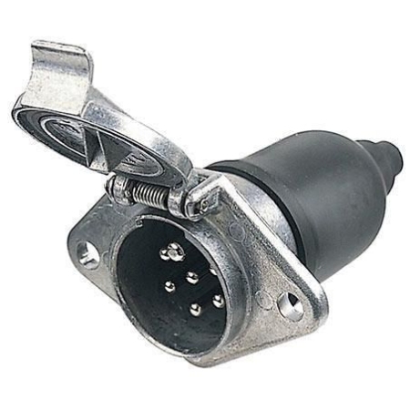 Hella Trailer Plug - Heavy Duty 7 Pin Large Round Plug - Metal_1