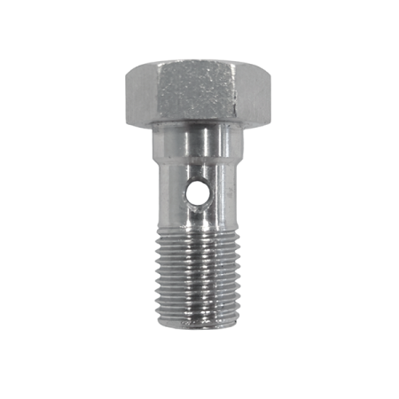 Hydraulic Brake Fitting - Single Banjo 3/8\" UNF Stainless Steel