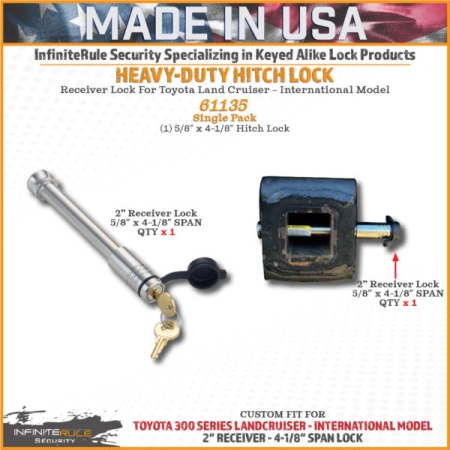 Infinite Rule Hitch Locking Pin Rated to 7000kg Stainless Steel for 300 Series Landcruiser_2