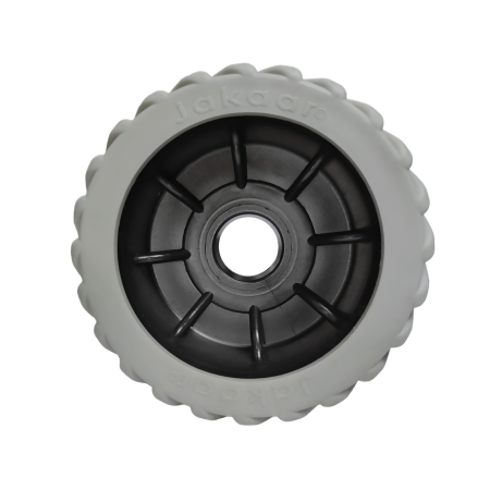 Jakaar Wobble Roller 110x75mm - Grey Ribbed - 22mm Bore_1
