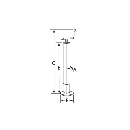 800kg Capacity Stand - Top Wind - 60mm sq - Knott_2