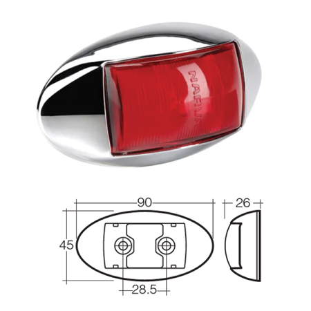 LED Marker Lamp - Model 14 - Red - Rear Marker_2