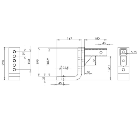 Mister Hitches - 4000kg - Adjustable - Max Drop/Rise 190/165mm - Short Shank Pajero Sport_2