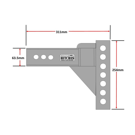 Mister Hitches - 4500kg - Adjustable - 32mm Towball Dia - Raptor - 2 1/2\" (63.5mm) Shank_2