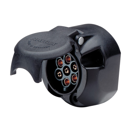Narva Trailer Plug - 7 Pin Large Round Plastic Socket_1