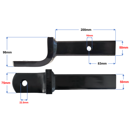 Pro Towball Mount 21177 - 3500kg - 98mm Drop - 200mm Shank_3