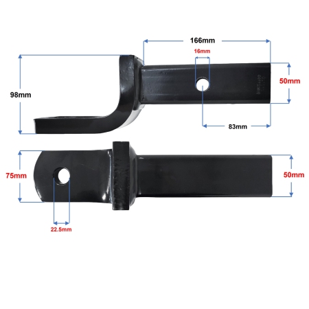 Pro Towball Mount PRO7012 - 3500kg - 98mm Drop - 166mm Shank_3