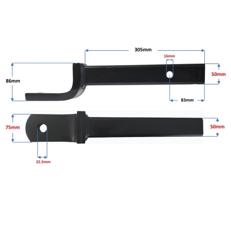 Pro Towball Mount PRO7203 - 3500kg - 86mm Drop - 305mm SOLID Shank_3