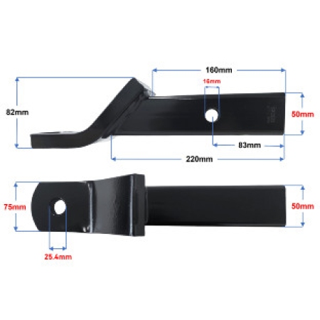 Secure Towing Kit - Towball Mount + Locking Pin - 3500kg - 82mm drop_2