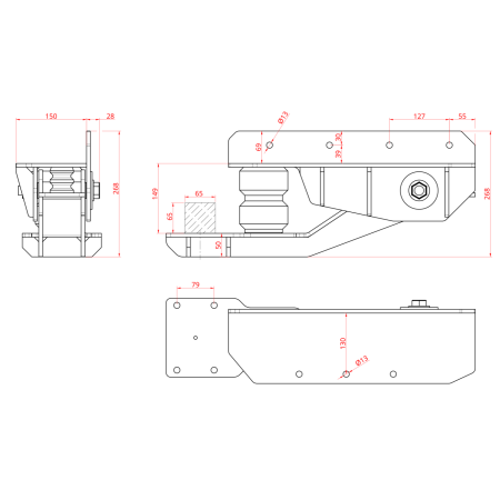 Trailflex Suspension Single Axle 1750kg - Galvanised_4
