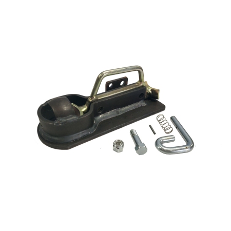 Trailparts Coupling - Lever type steel - 2 in 1 - bare steel, weld-on